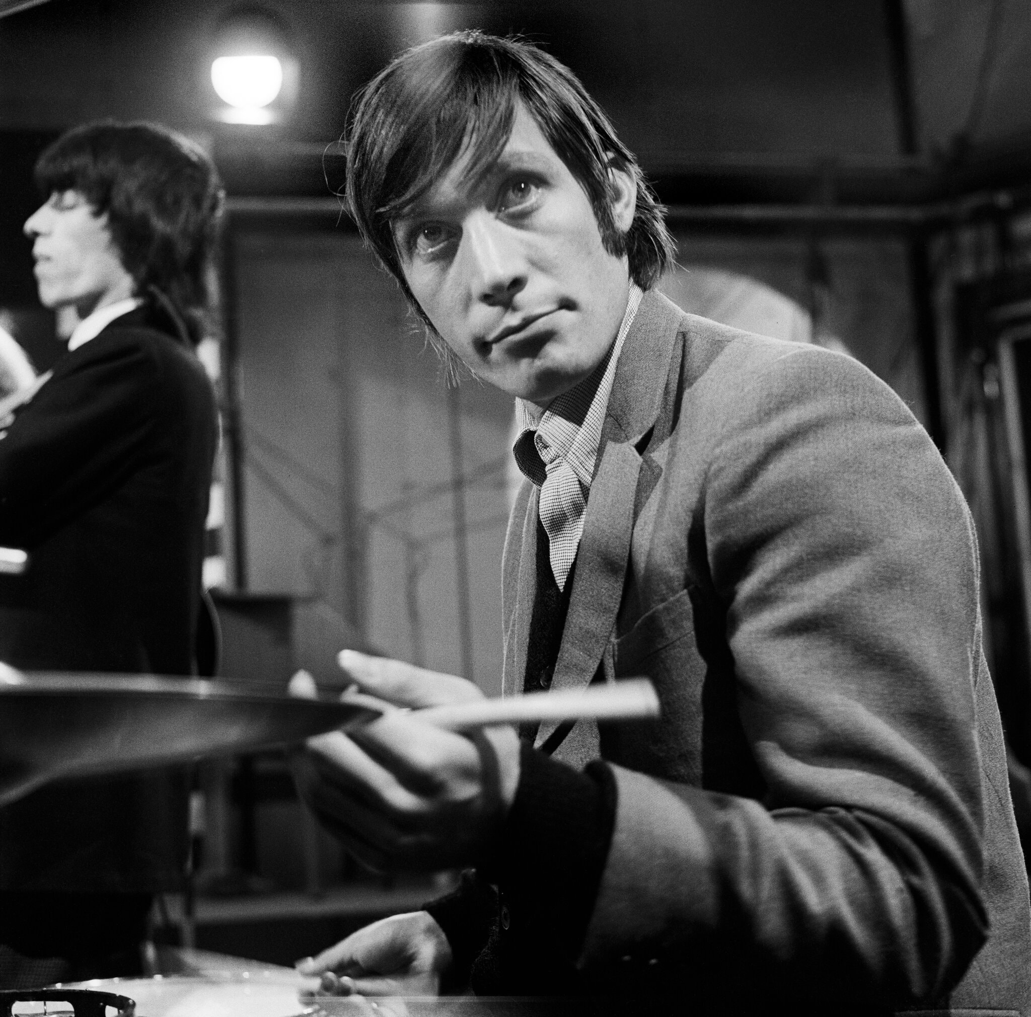Young Charlie Watts drumming
